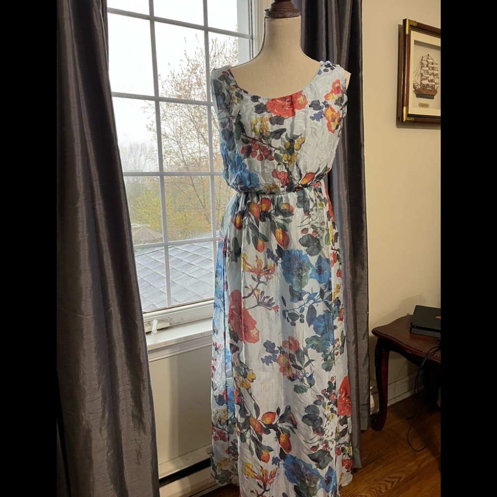 Last Call! Like new silk blend maxi dress us S made in Italy